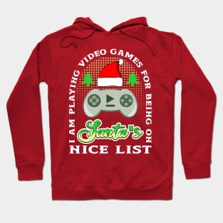 I Am Playing Video Games Christmas Console Gaming Hoodie